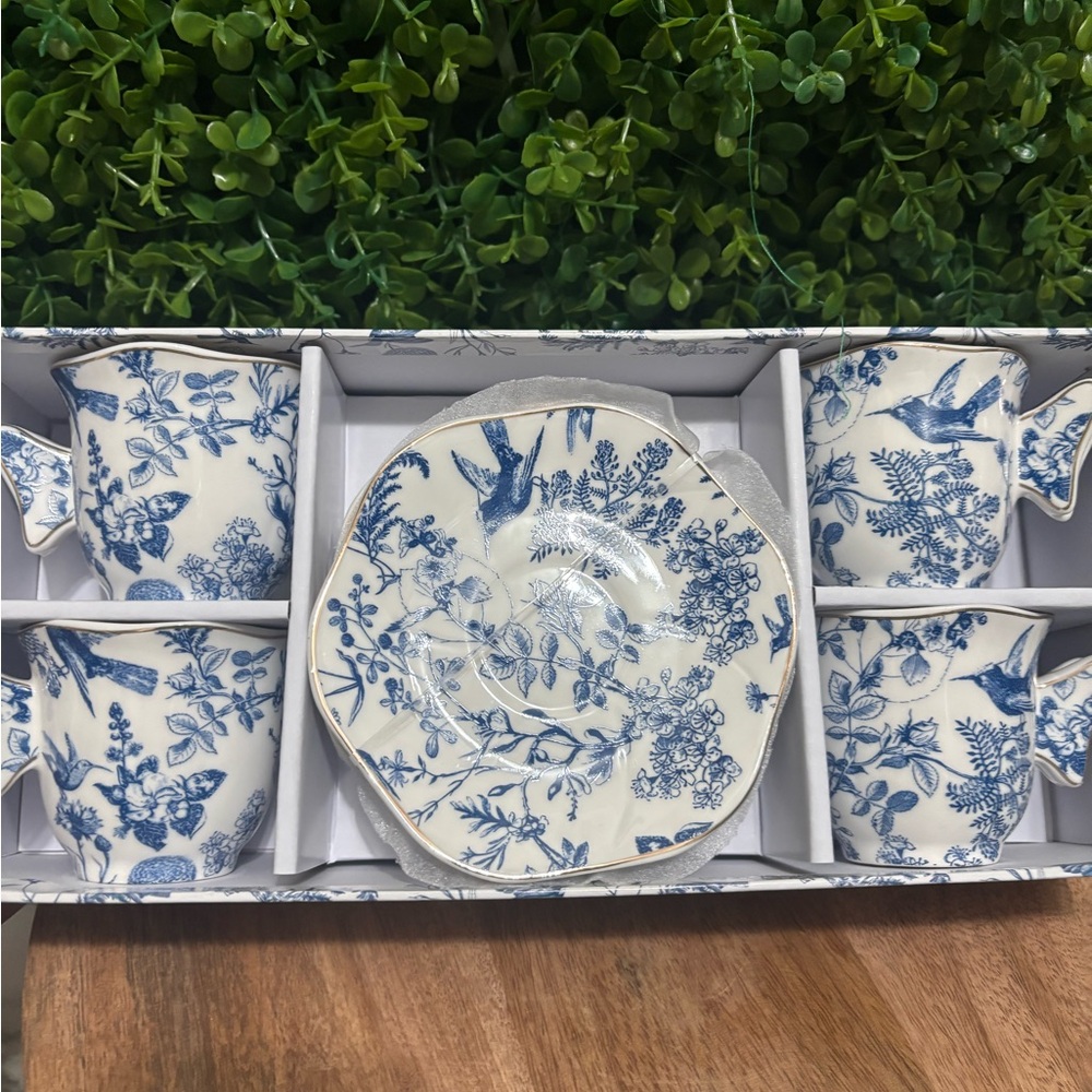 Grace Teaware NWT fine porcelain Blue Floral Tea Set